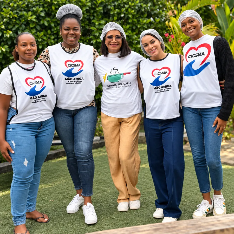 Equipe de voluntárias da rede Mão Amiga
